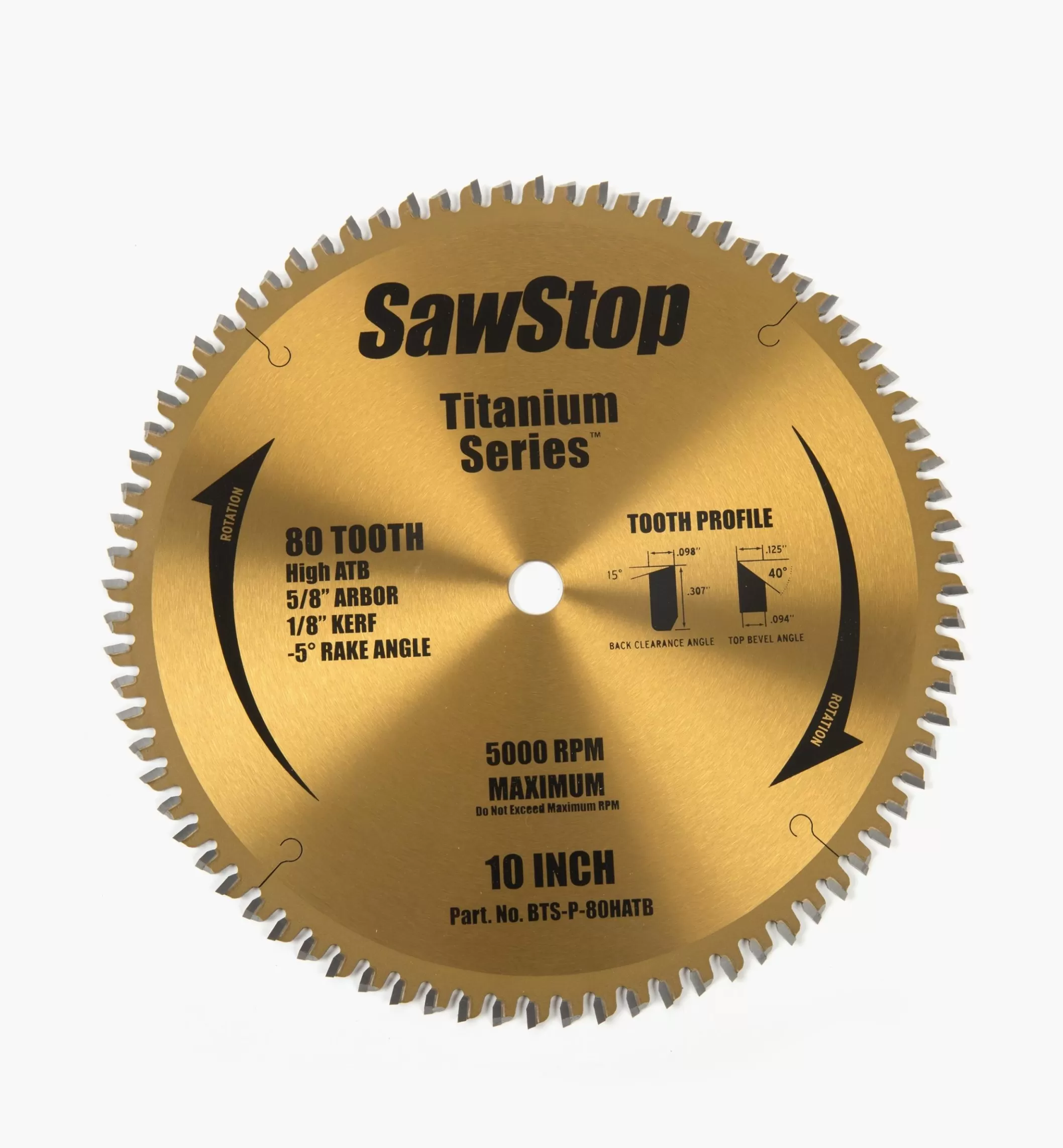 Discount Lee Valley 10" Titanium-Coated Saw Blades For SawStop Saws