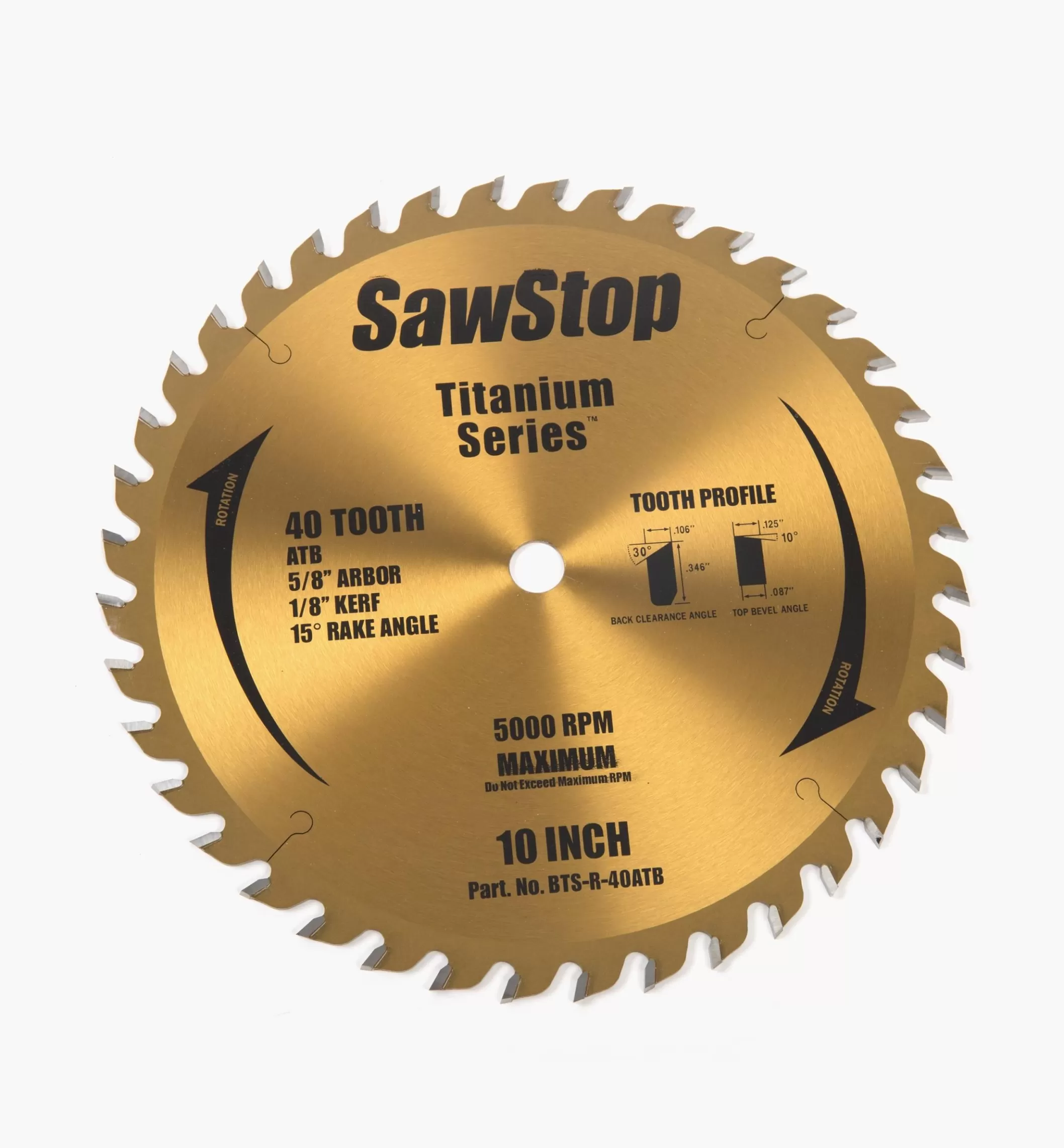 Discount Lee Valley 10" Titanium-Coated Saw Blades For SawStop Saws