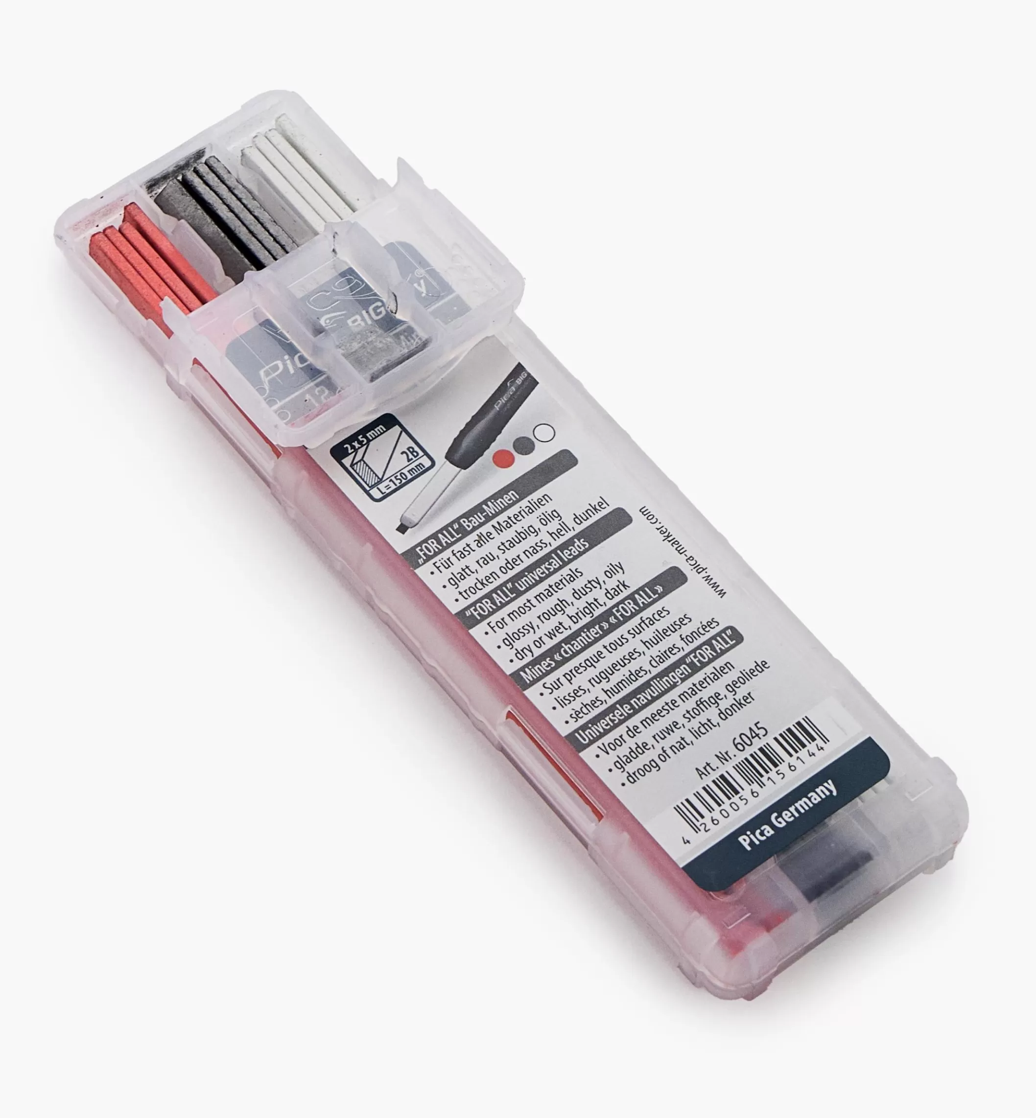 Fashion Lee Valley 2B Pica Replacement Leads (Graphite/White/Red)