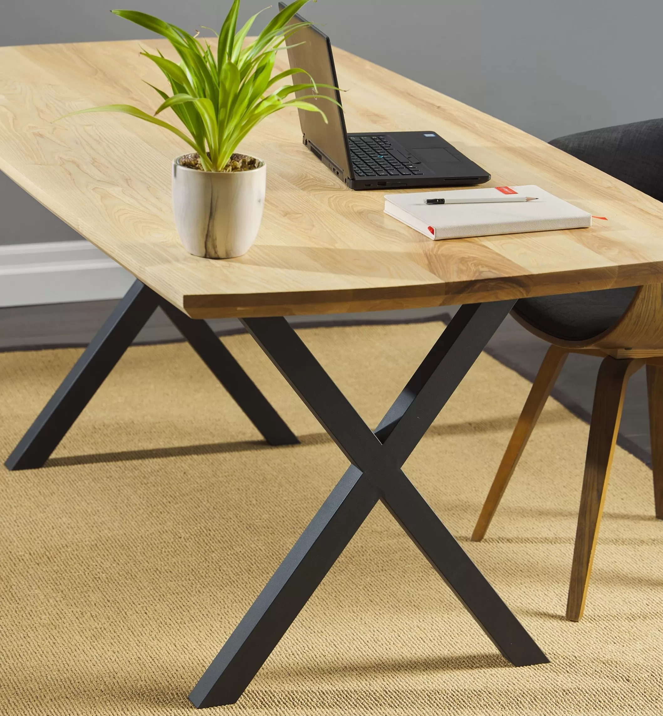 Outlet Lee Valley 710mm Steel X-Shape Table Leg