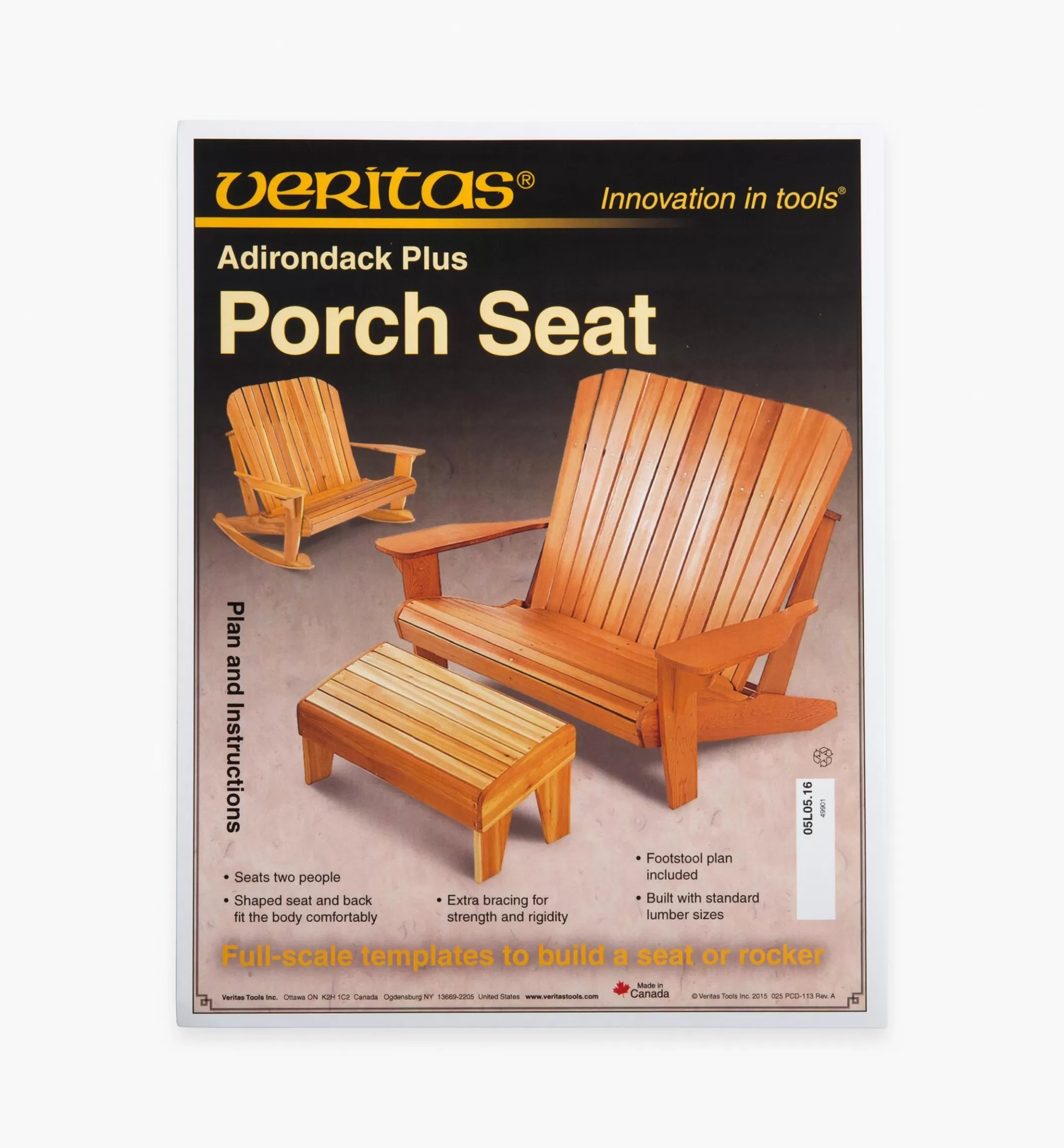 Hot Lee Valley Adirondack Plus Seat/Rocker Plan
