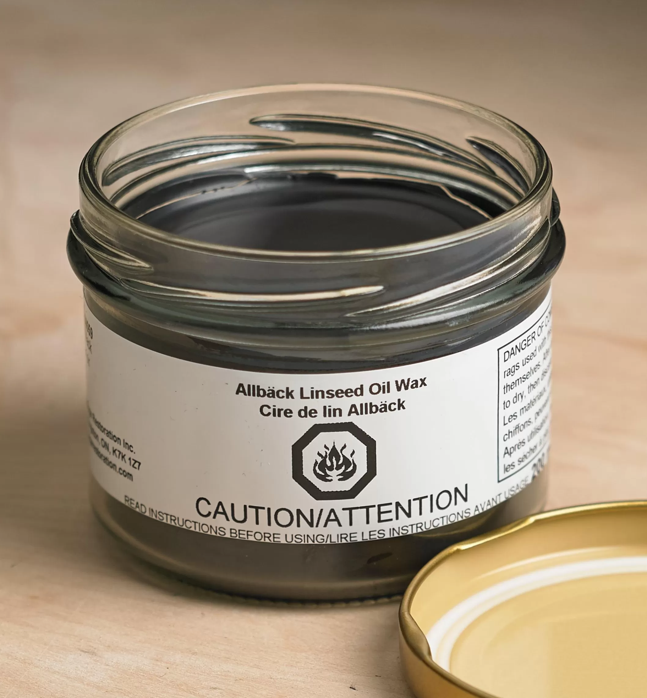 Online Lee Valley Allbäck Black Linseed Oil Wax