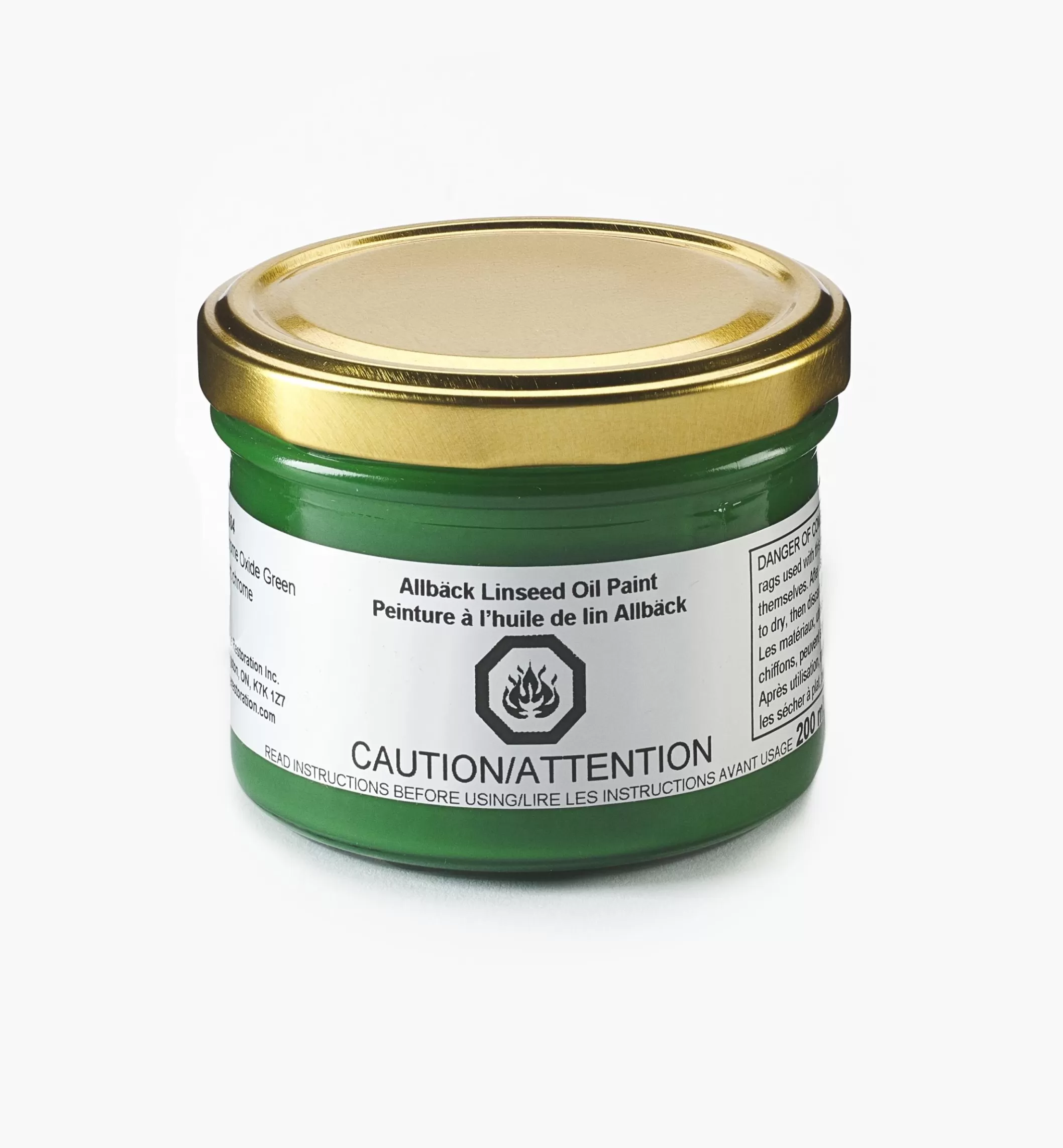 Hot Lee Valley Allbäck Chrome Oxide Green Linseed Oil Paint