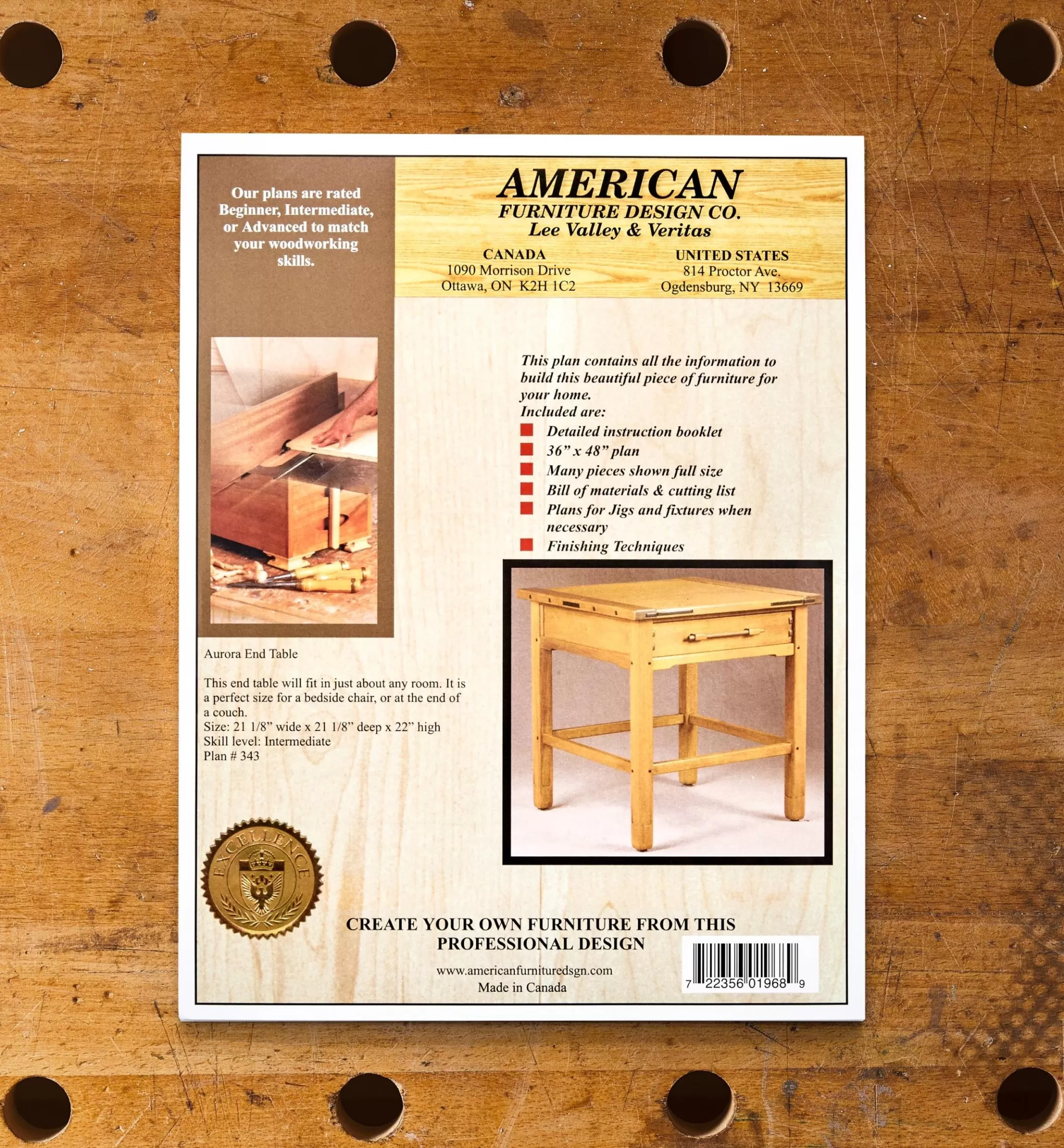 Store Lee Valley Aurora End Table Plan