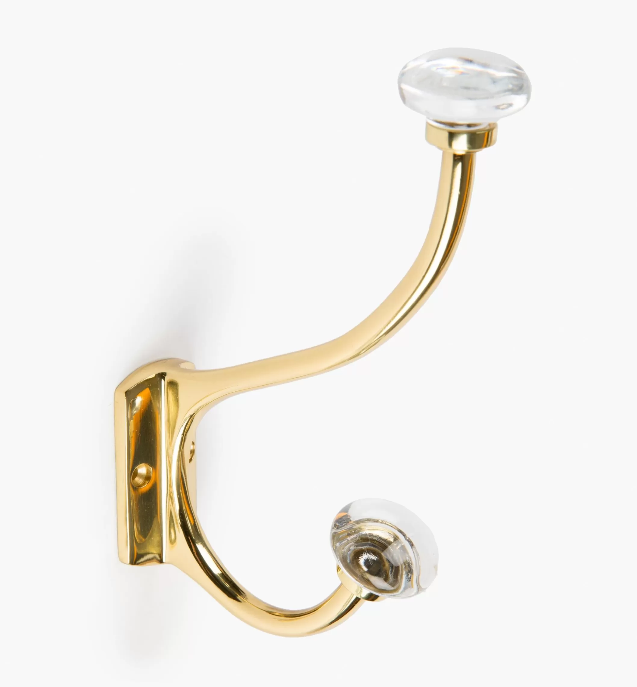 Hot Lee Valley Brass Coat Hook With Crystal Knobs