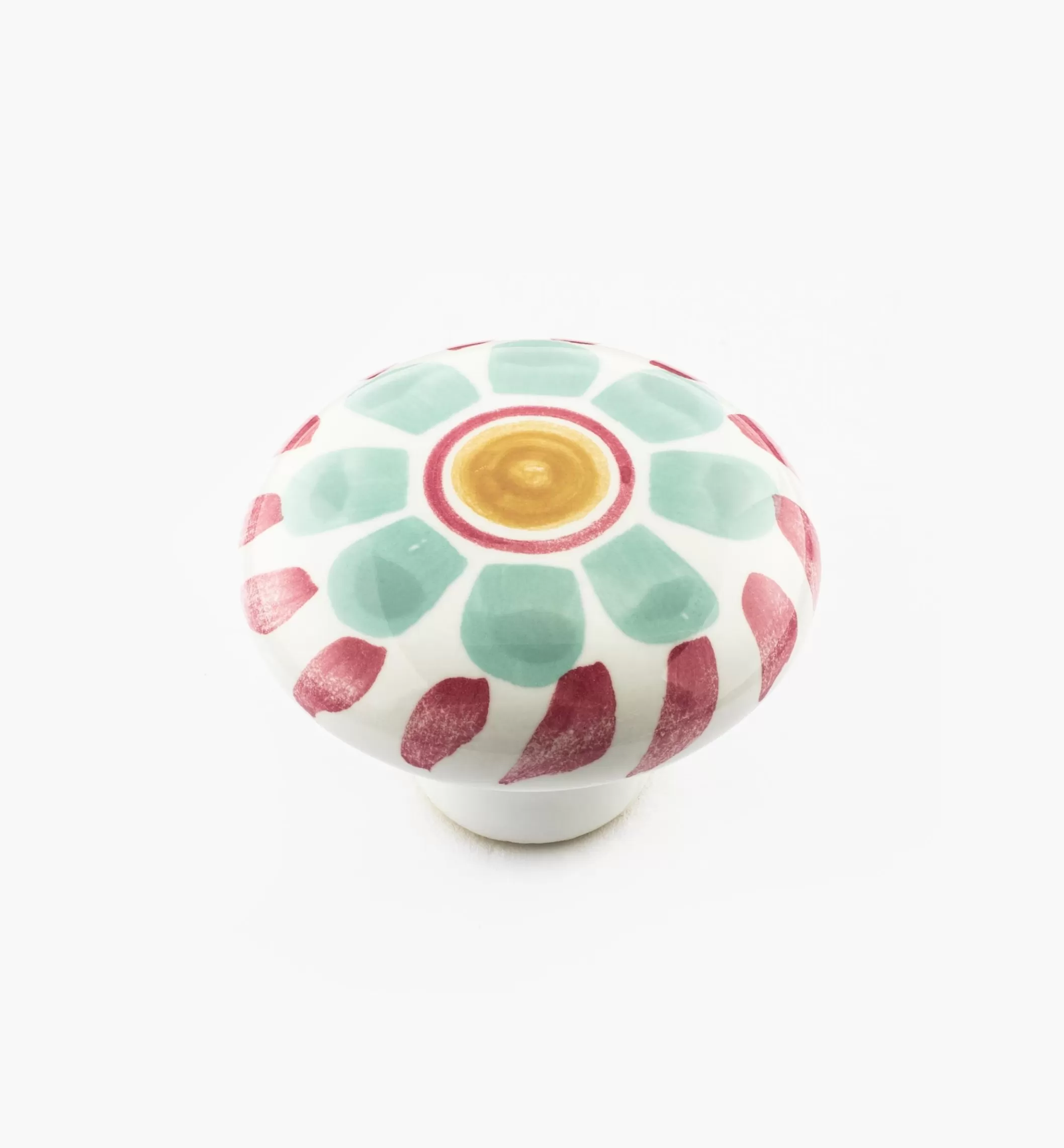 Best Sale Lee Valley Green Floral Painted Ceramic Knobs