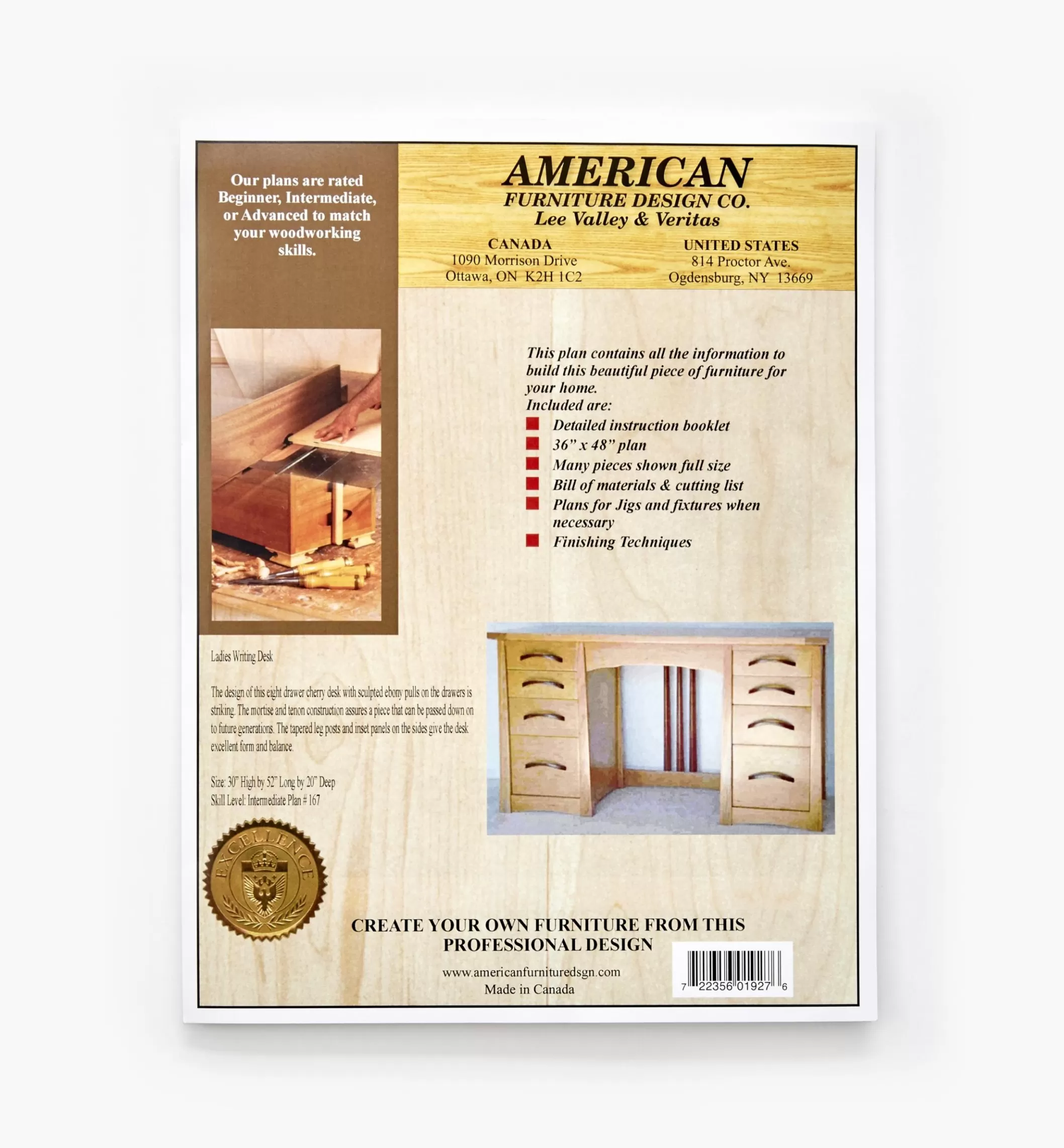New Lee Valley Ladies' Writing Desk Plan