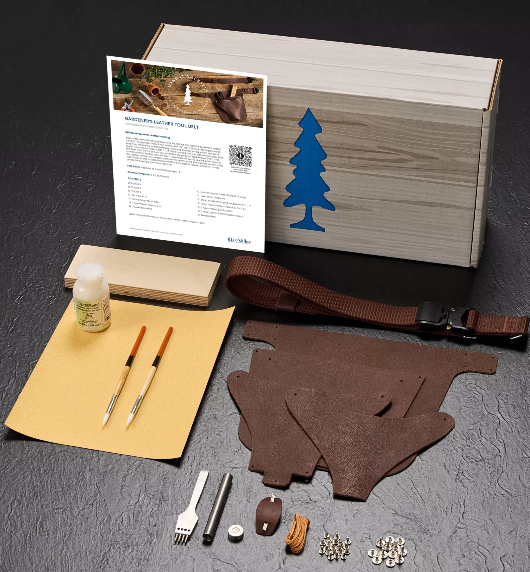 Cheap Lee Valley Make It Yourself Gardener's Leather Tool Belt Kit