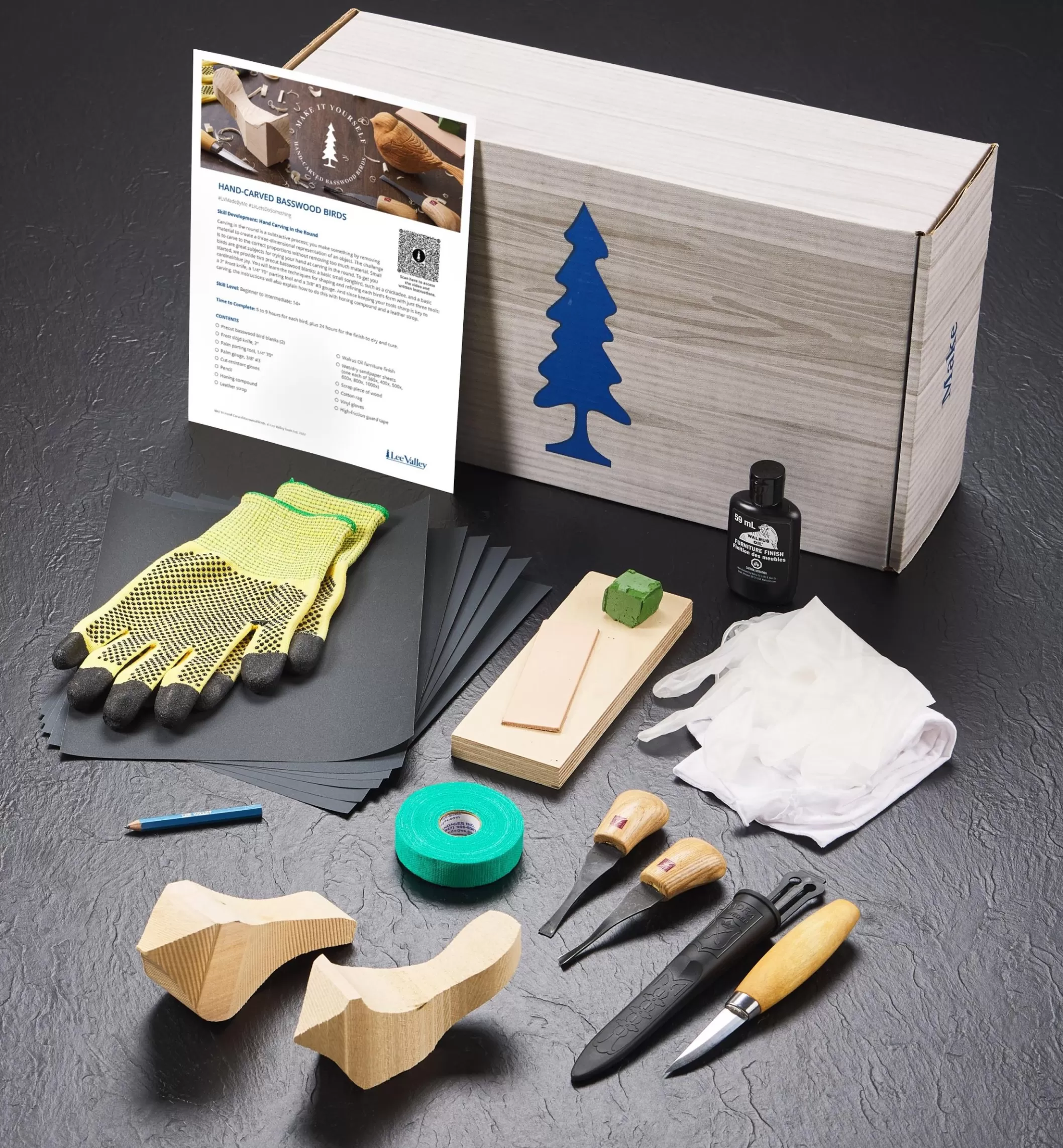 Outlet Lee Valley Make It Yourself Hand-Carved Basswood Birds Kit