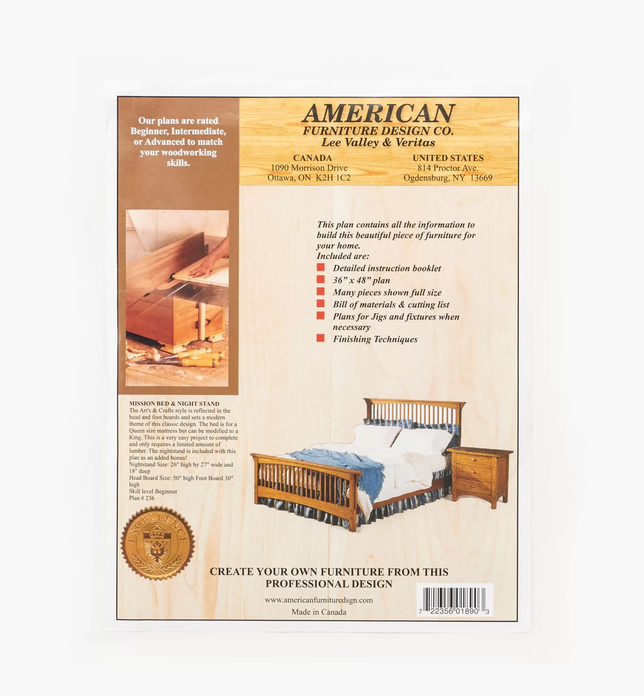Flash Sale Lee Valley Mission Bed & Nightstand Plan