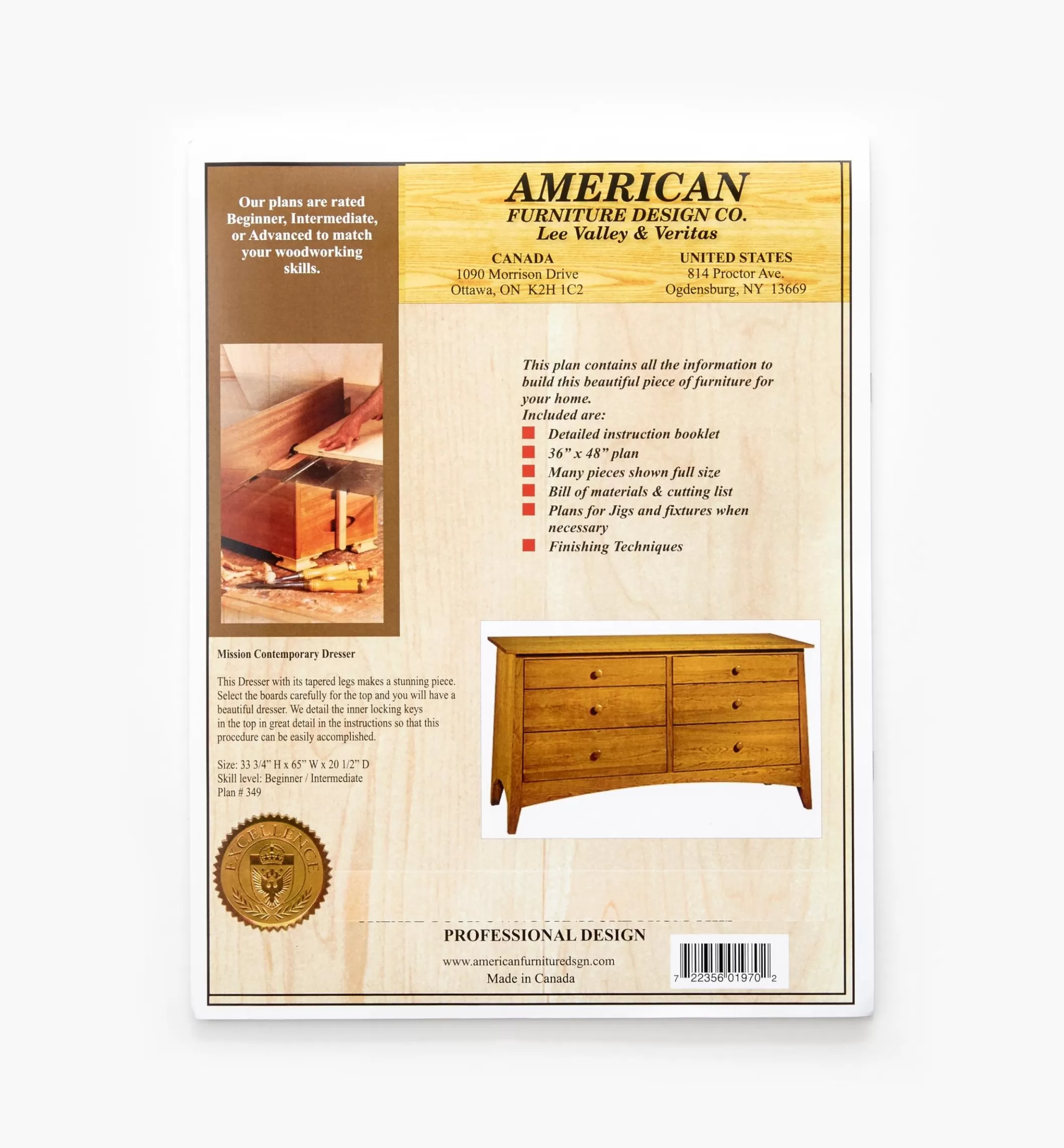 Hot Lee Valley Mission Contemporary Dresser Plan