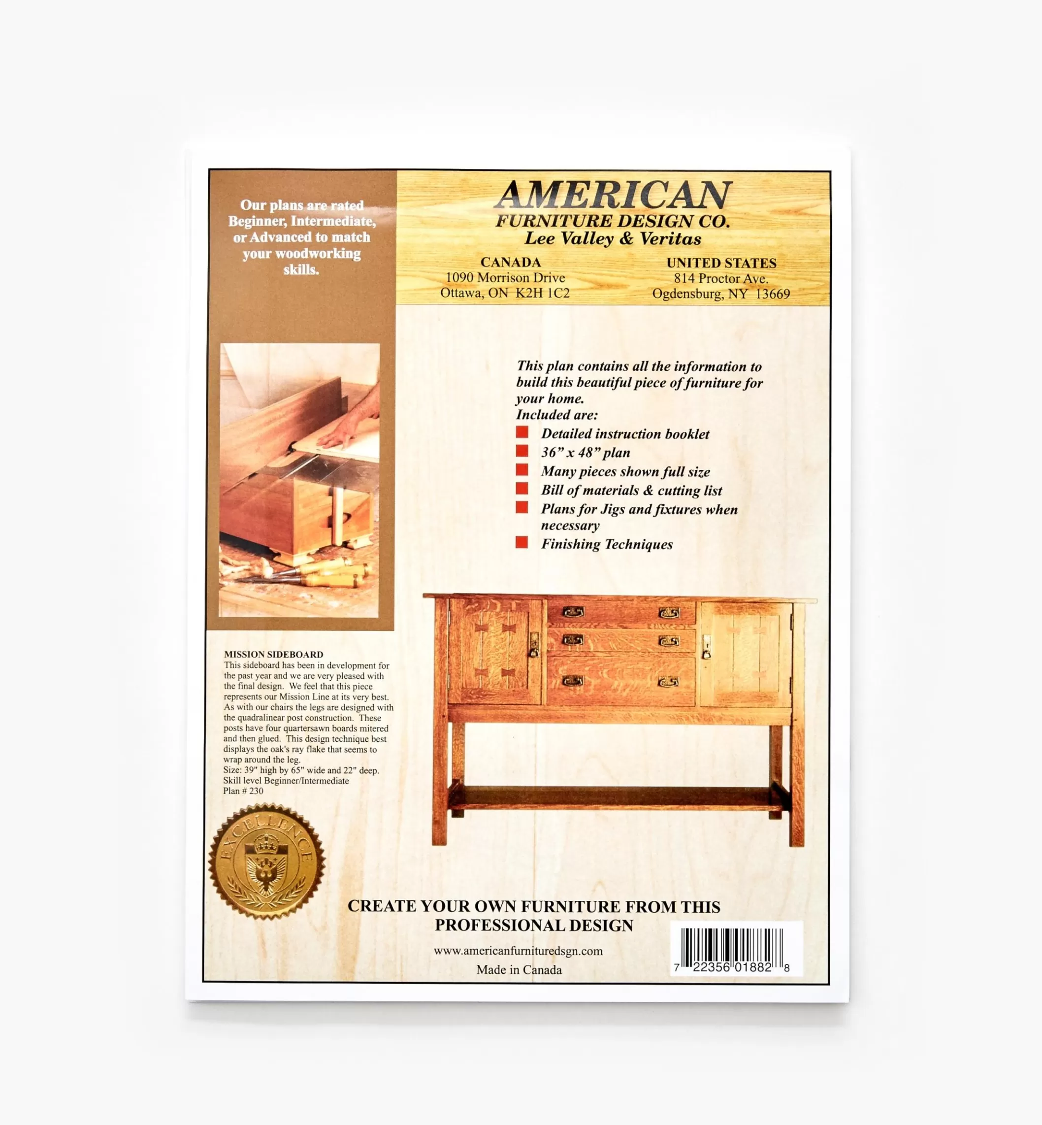 Outlet Lee Valley Mission Sideboard Plan