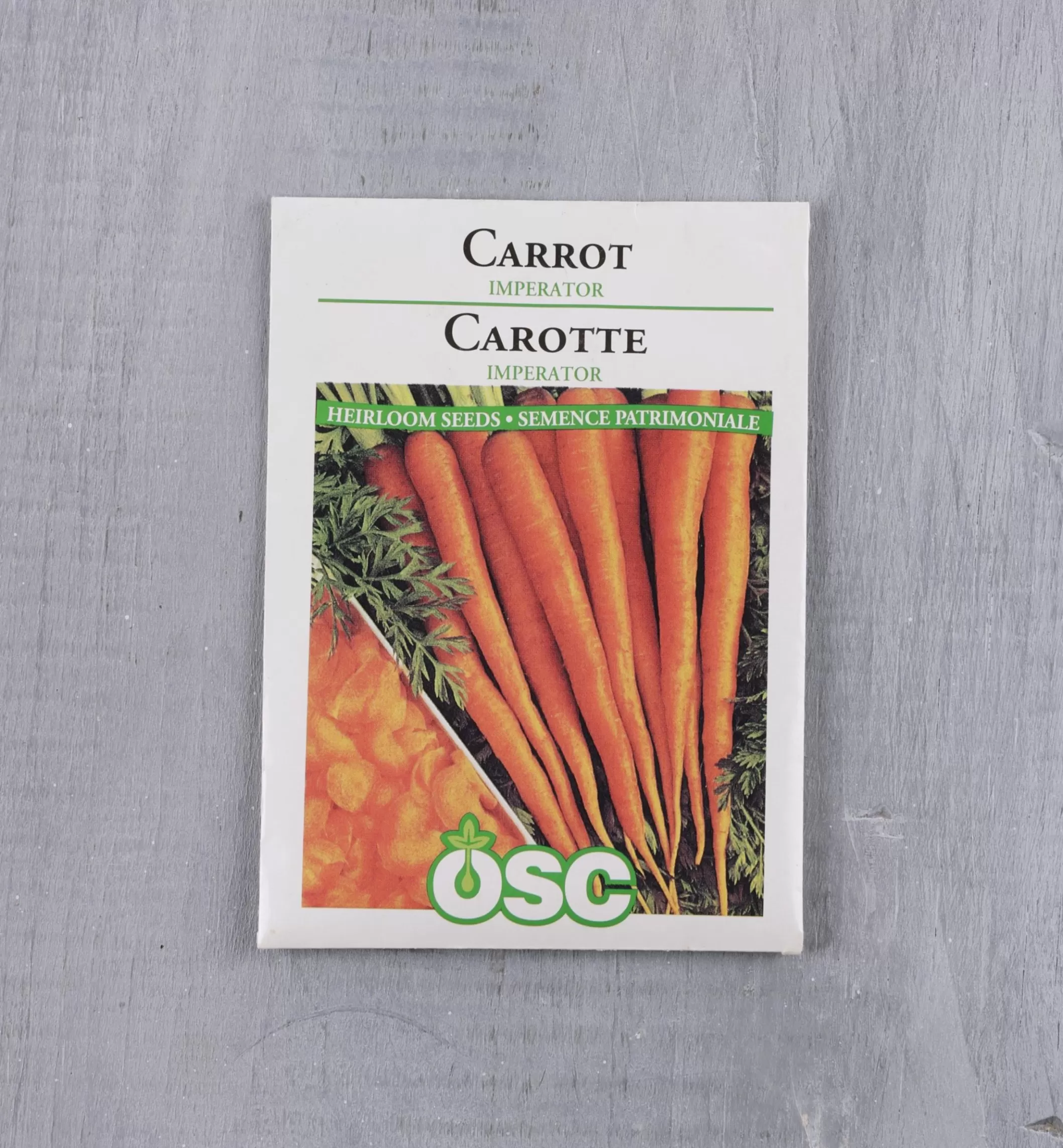 Online Lee Valley OSC Carrot Seed Packets