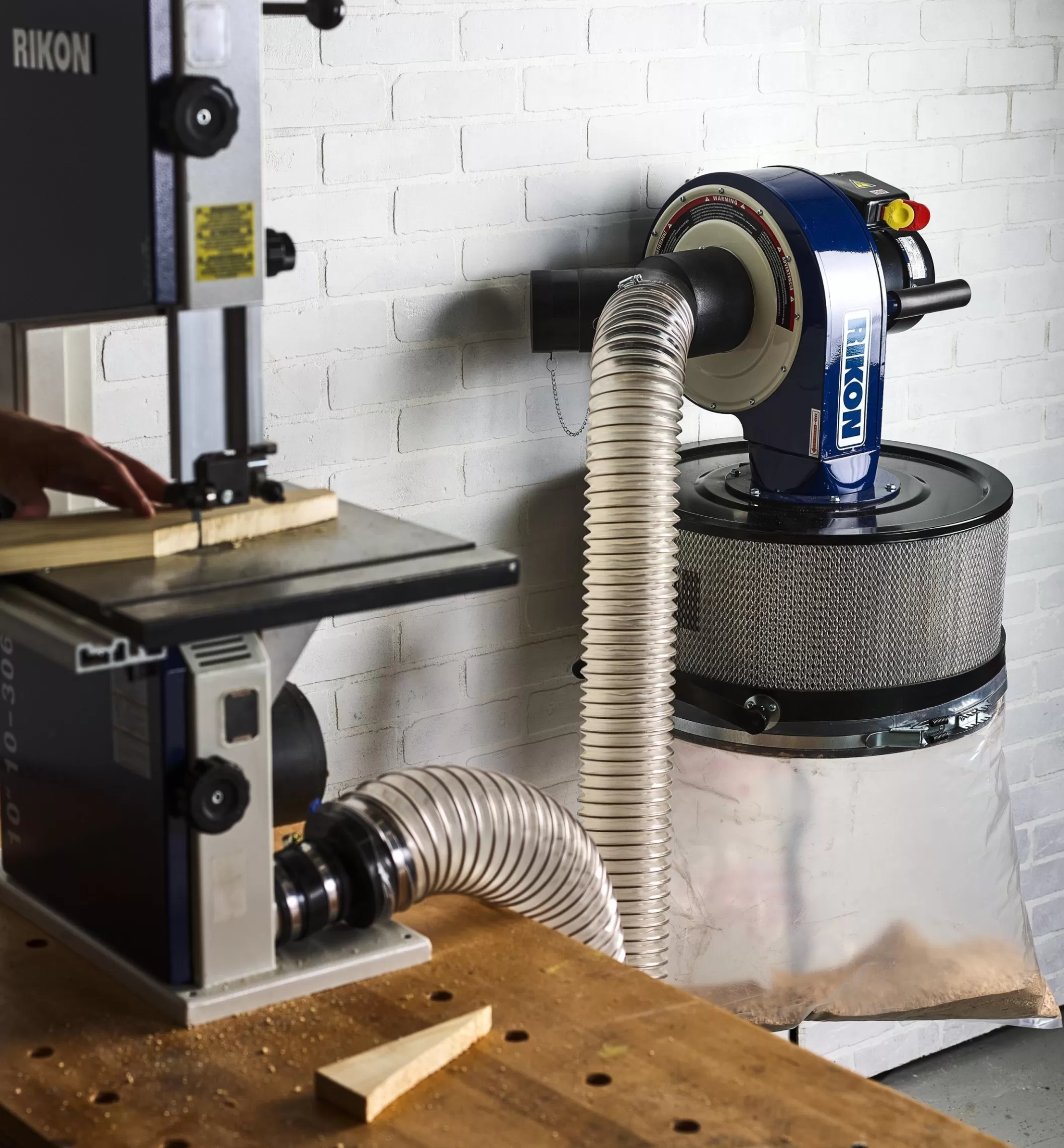 New Lee Valley Rikon 1 Hp Wall-Mount Dust Collector (Model 60-101)