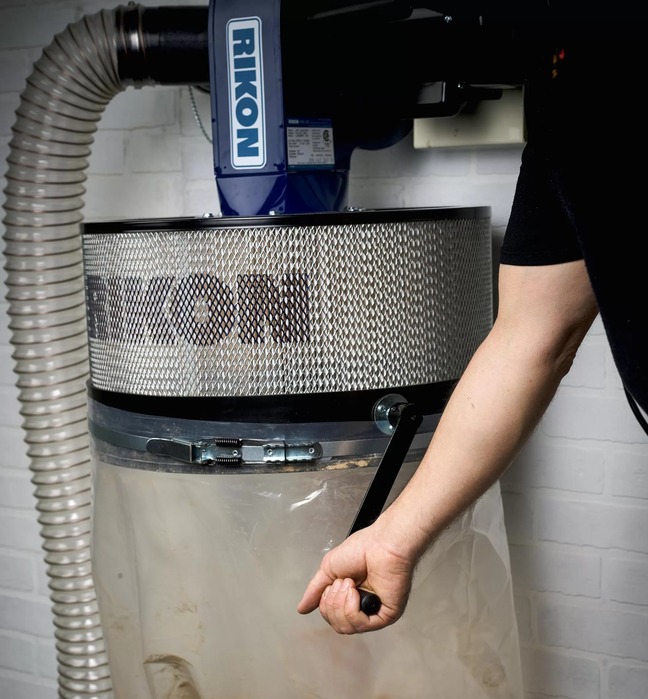 New Lee Valley Rikon 1 Hp Wall-Mount Dust Collector (Model 60-101)