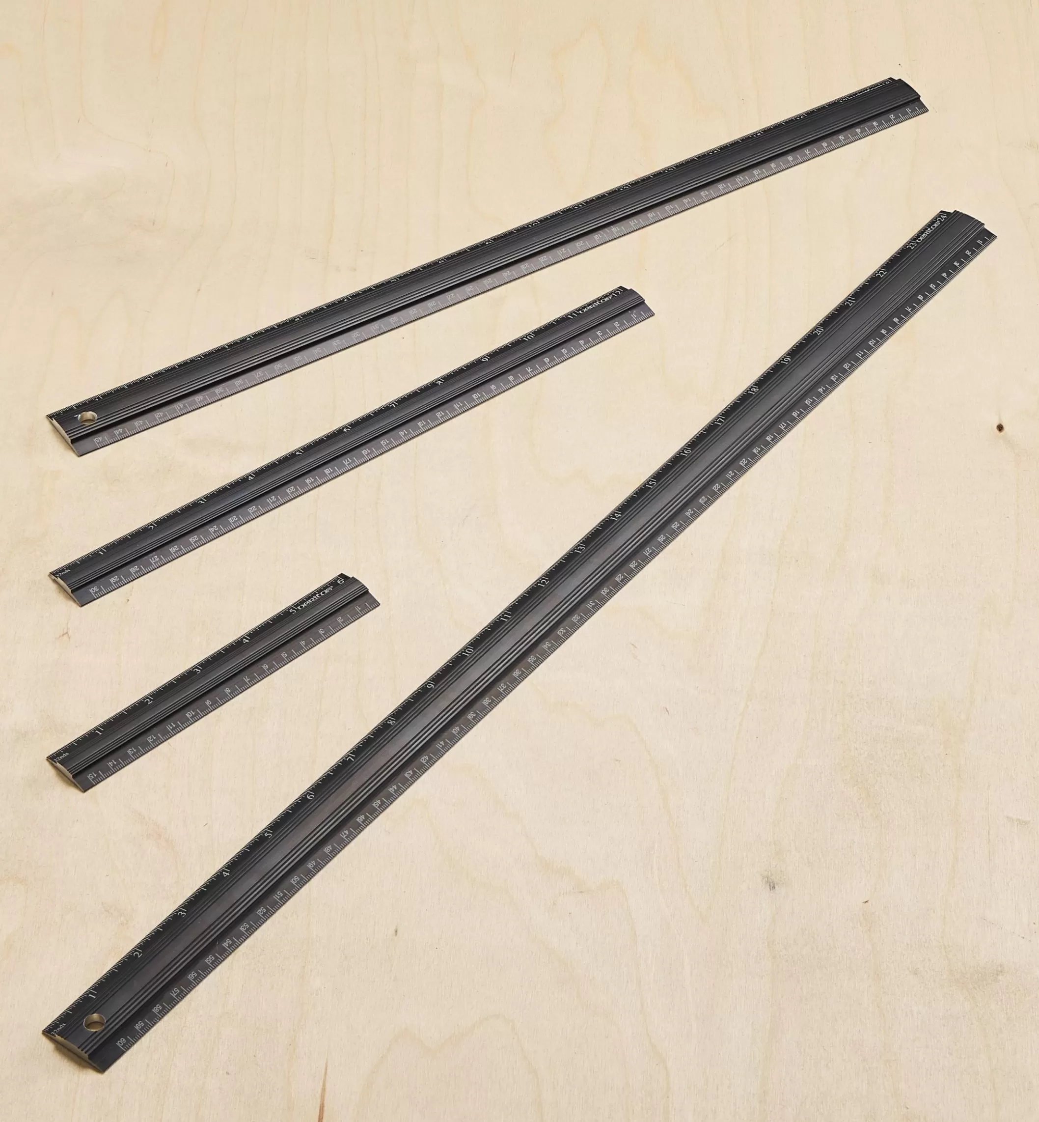 Online Lee Valley Set Of 4 Veritas Imperial/Metric Aluminum Bench Rules