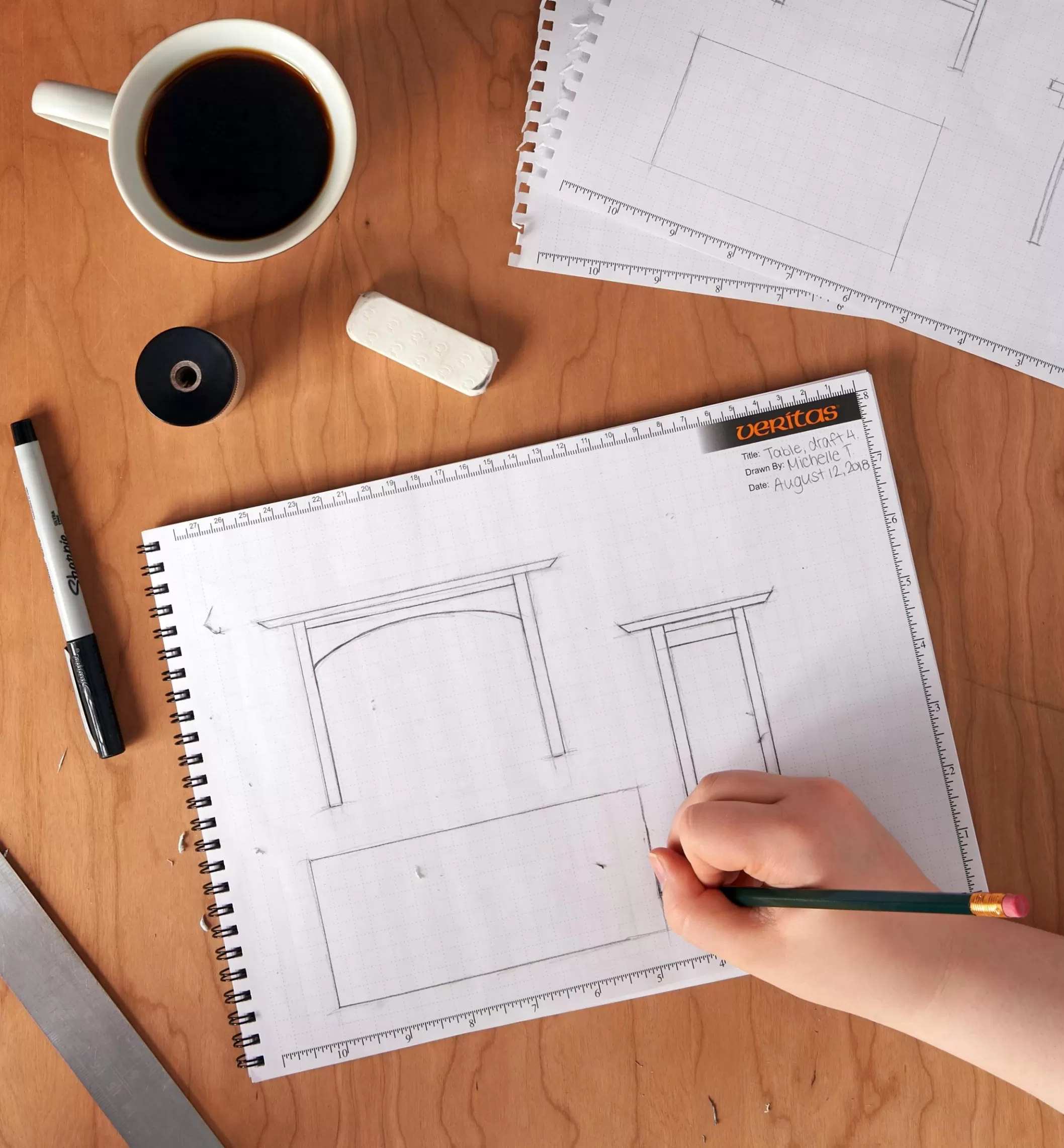 Discount Lee Valley Veritas Spiral-Bound Workshop Design Pad
