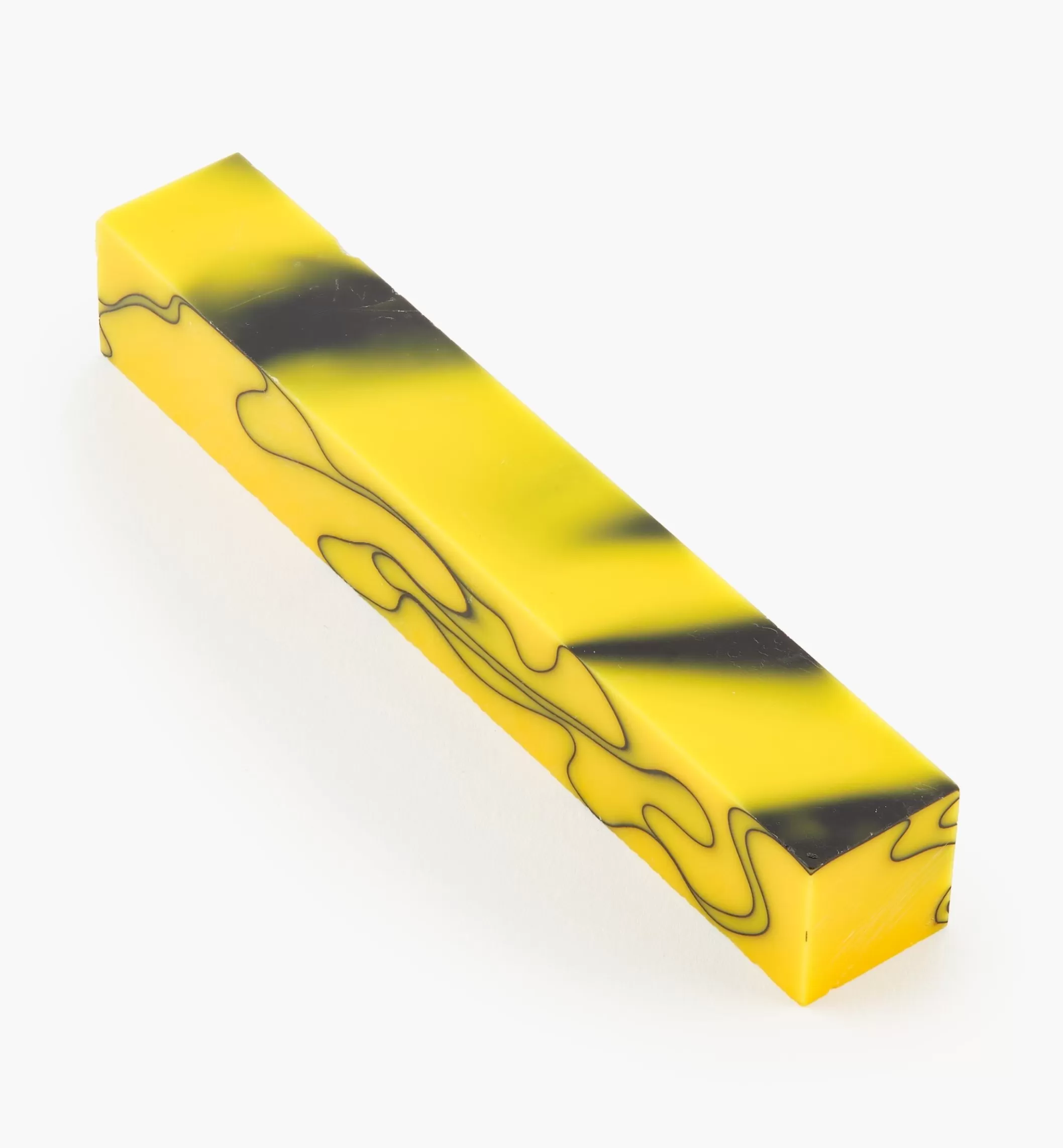 Clearance Lee Valley Yellow & Black Acrylic Acetate Pen Blank